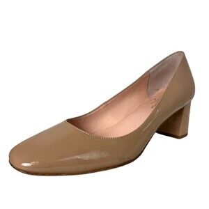 Kate Spade NY Nude Patent Leather Low Heel Pumps  Size 6.5  Officecore Neutral